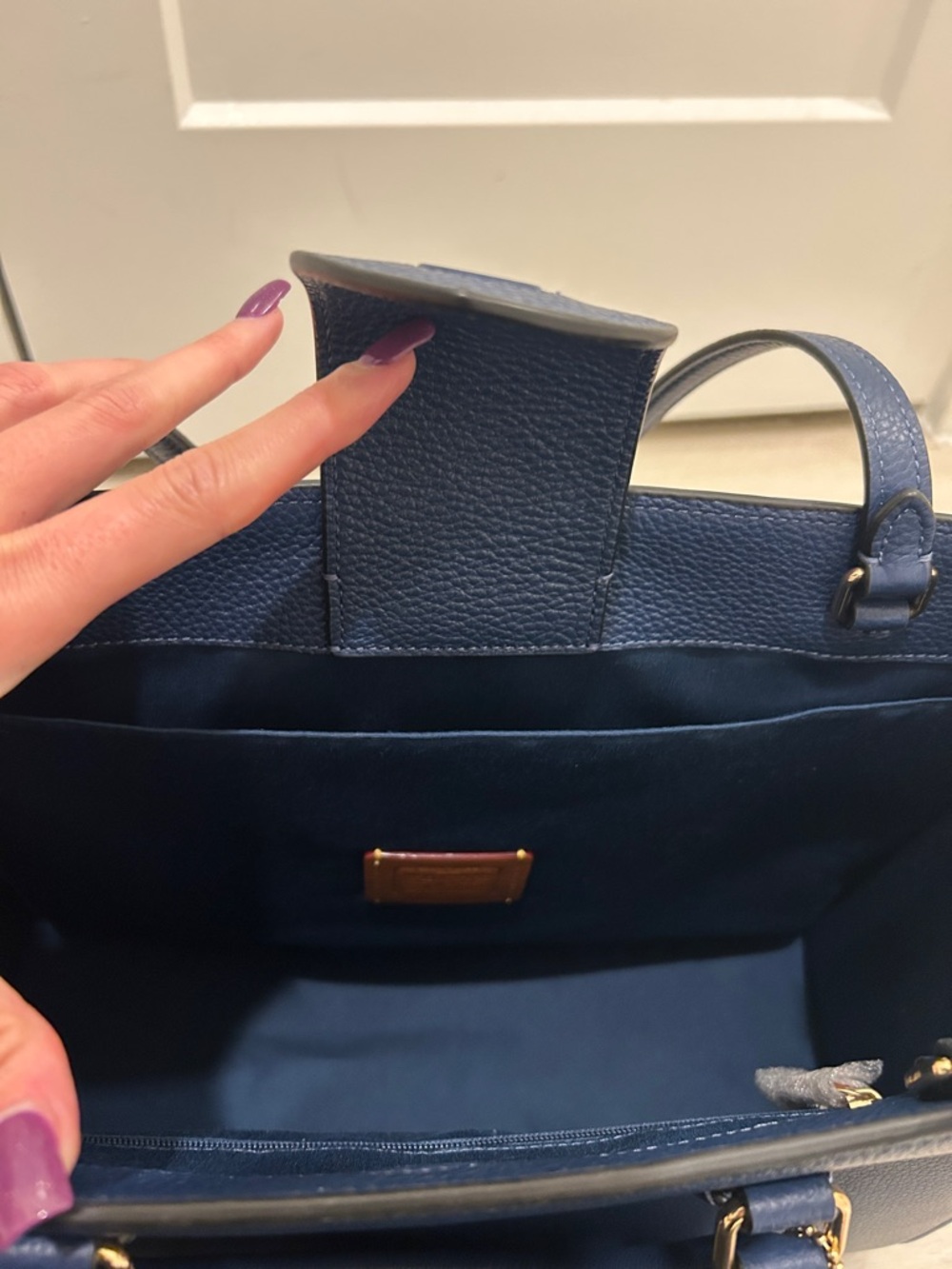 Coach (NWT) Maggie Tote Bag in Deep Blue - Picture 12 of 16